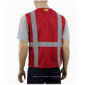 High Visibility Vest with Zipper Made of Mesh Fabric